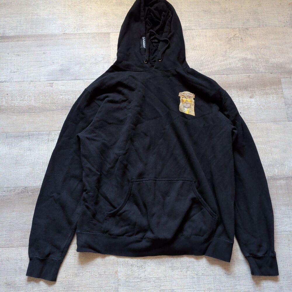 ​Jugrnaut Chicago Black Pullover Hoodie Sweatshirt Men's Size XL Jesus Graphic
